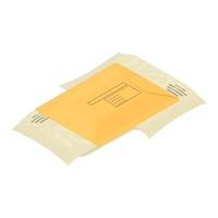 Envelope package icon, isometric style vector