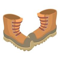 Army boots icon, isometric style vector