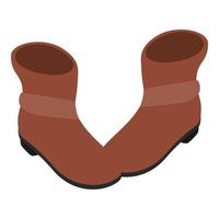 Ankle boots icon, isometric style vector