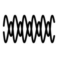 Sound waves icon, outline style vector
