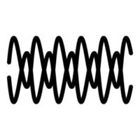 Sound waves icon, outline style vector