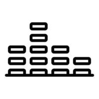 Equalizer range icon, outline style vector