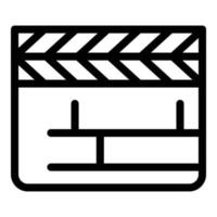 Closed clapper icon, outline style vector