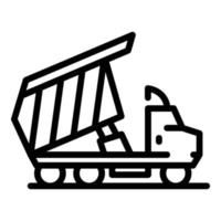 Building tipper icon, outline style vector