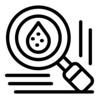 Blood testing icon, outline style vector