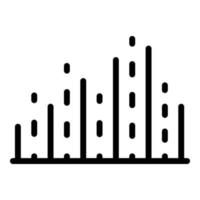 Dots and lines columns icon, outline style vector