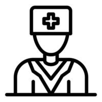Medical staff icon, outline style vector