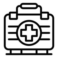 Medical box icon, outline style vector