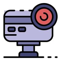 Action camera icon color outline vector