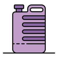 Cleaner canister icon color outline vector