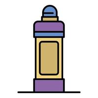 Toilet cleaner bottle icon color outline vector