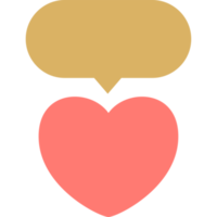 icono de burbuja de chat de corazón de amor png