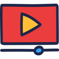 icono de línea de reproductor de video png