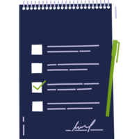 notepad paper planner pencil illustration png