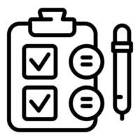 Personal clipboard icon outline vector. Document information vector