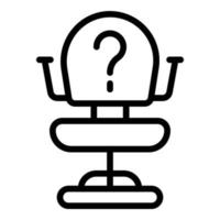 Free manager chair icon outline vector. Office vacant vector