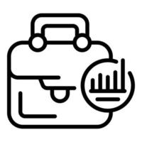 Manager suitcase icon outline vector. Business briefcase vector