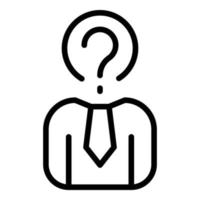 Manager question icon outline vector. Person business vector