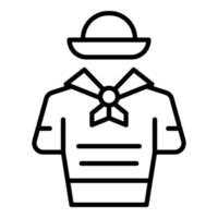 Gondolier clothes icon outline vector. Gondola boat vector