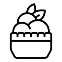 Blueberry gelato icon outline vector. Icecream dessert vector