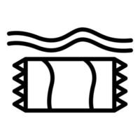 Beach towel icon outline vector. Sand top view vector