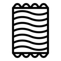 Inflatable mattress icon outline vector. Air pool bed vector