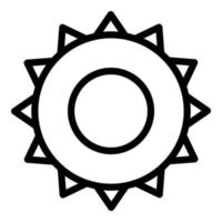 Summer sun icon outline vector. Morning sunshine vector