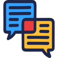 two chat bubble icon png