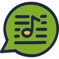 music chat note icon png
