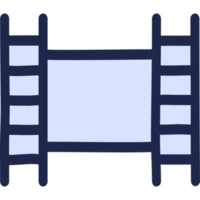 icône de ligne de bande de film de film de cinéma png