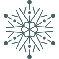 ícone de estilo de linha de floco de neve feliz natal png
