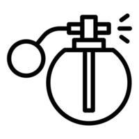 Retro perfume bottle icon, outline style vector