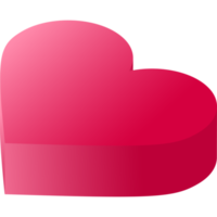 isometric love heart icon png