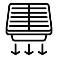 Repair air conditioner net frame icon, outline style vector