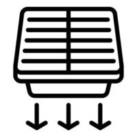 Repair air conditioner net frame icon, outline style vector