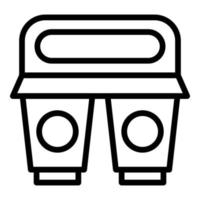 Take away lunch drink icon, outline style vector