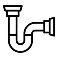 Repair dishwasher full pipe icon, outline style vector