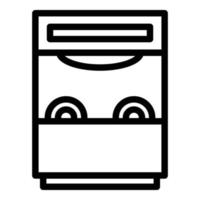 Repair dishwasher water icon, outline style vector