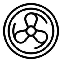 Repair air conditioner fan rotation icon, outline style vector