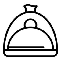 Take away food pot icon, outline style vector