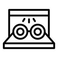 Repair dishwasher heater icon, outline style vector