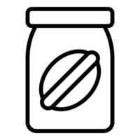 Take away food jar icon, outline style vector