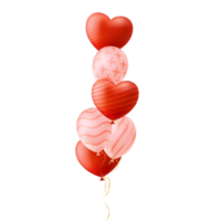 ballon réaliste d'amour coeur saint valentin png