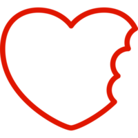 bite love heart icon png