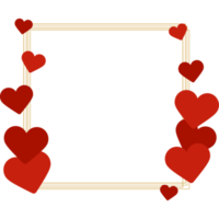 love heart empty frame illustration png