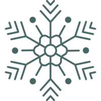 icono de estilo de línea de copo de nieve de feliz navidad png