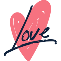 valentine day love heart hand drawn png