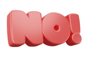 no 3d render text phrase inscription png