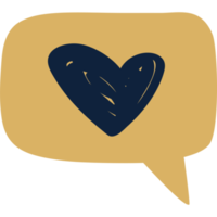 love heart chat bubble icon png