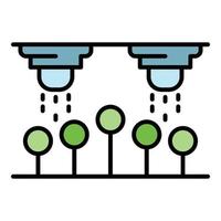 Drop water irrigation icon color outline vector